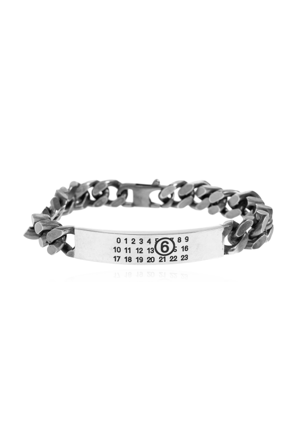 Silver Bracelet with engraved logo MM6 Maison Margiela - Vitkac